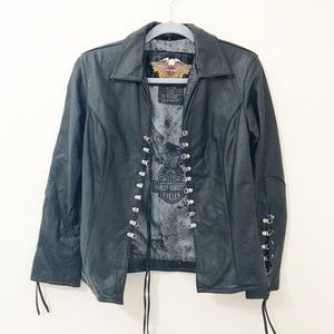 Harley Davdson Black Leather Jacket